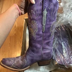 Purple Lucchese Cowboy Boots EUC